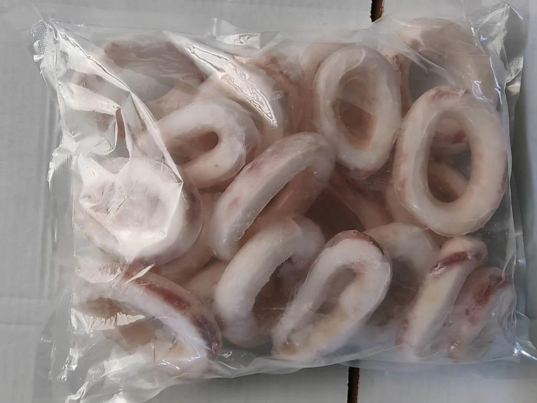 Frozen Squid/Calamari Pota Ring with Skin on 3-7cm for Market